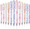 12 Pcs Kawaii Gel Ink Pen 0.5 mm Black Ink Kawaii Pens Retractable Fine Ballpoint Pen Stylish School Pens for Boys Office Girls Stationery Supplie...