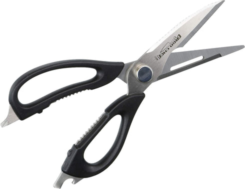 Ergo Chef All-Purpose Come-Apart Kitchen Shears for Poultry, Fish, Vegetables, Herb Stripper, Bottle Opener w/ Magnet Holder (Black)...