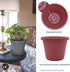 The HC Companies 8 Inch Round Prima Planter - Small Plastic Plant Pot with Rolled Rim for Indoor Outdoor Plants Flowers Herbs, Marsala...