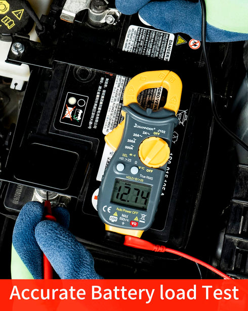2000 Count Digital Clamp Meter, JOSANHOER Multimeter Tester, Volt Meter Auto-Ranging, Measures Resistance, Continuity, Diodes, AC Current Voltage ...