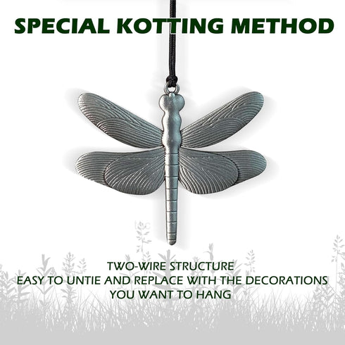 Dragonfly Wind Chimes for Outside with Bright Silver,29 "Memorial Wind Chimes Create a Zen Atmosphere for Outdoor,Garden Patio Yard Decor,Unique D...