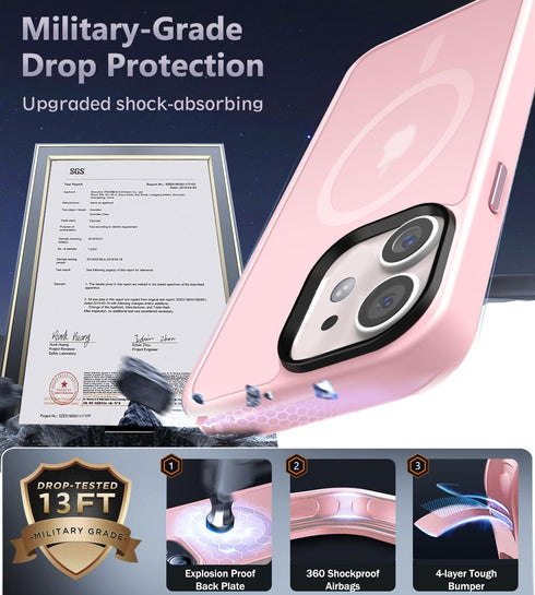 Upgraded Magnetic for iPhone 12 Case/iPhone 12 Pro Case, Compatible with Magsafe, Mil-Grade Protection, Yellowing Resistant, Anti-Scratch, Phone C...