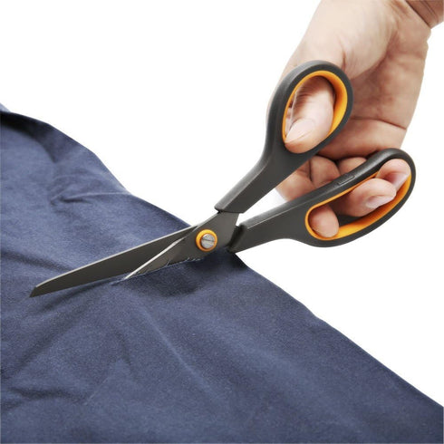 CCR Scissors 8 Inch Soft Comfort-Grip Handles Sharp Titanium Coating Blades, 4-Pack...