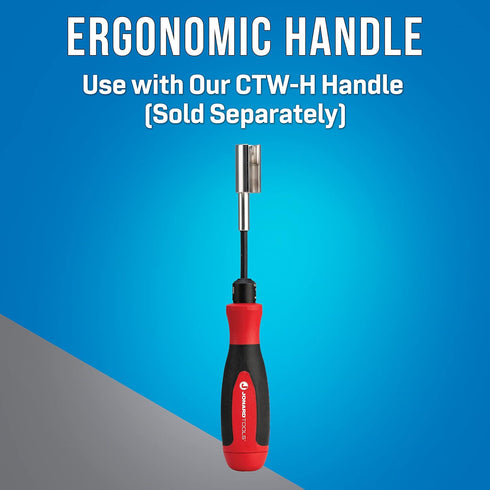 Jonard Tools CTW-7168 Torque Wrench Driver Shaft for Tightening F Connectors, 7/16" Drive Size, 8" Length...