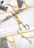 Gold Scissors 7" Recycled Stainless Steel Copper Straight Multi-Purpose Shears Knife Edge Craft Tailor Heavy Duty Scissors for Daily Use (Gold, 7i...