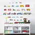 decalmile Cars Wall Stickers Transports Kids Room Wall Decor Peel and Stick Wall Decals for Boys Children's Room Nursery Bedroom Classroom...