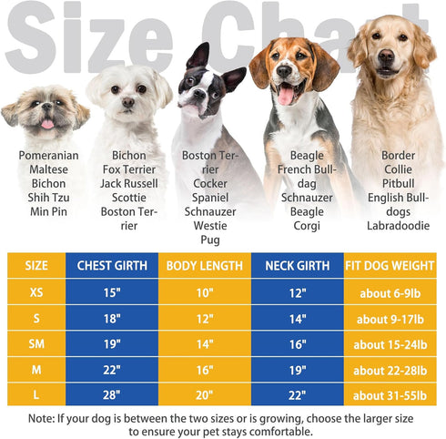 SCENEREAL Dog Hoodie Sweaters for Small Medium Large size Dogs, Fleece Dog Sweatshirt with Hat and Pocket,Soft Cotton Cold Winter All Weather Dog ...