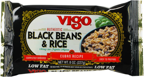 Vigo Authentic Black Beans & Rice, Low Fat, 8oz (Black Beans & Rice, Pack of 1)...