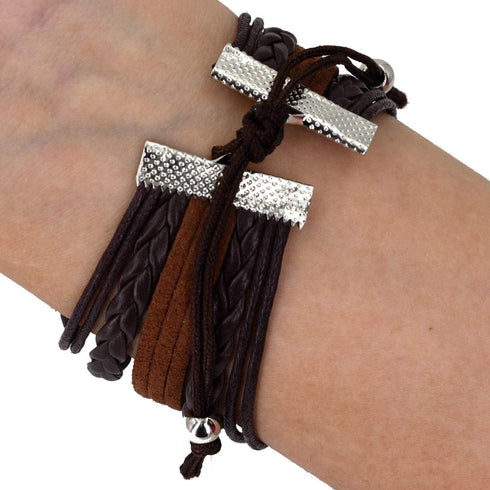 Horse Love Forever & Ever Infinity Bracelet | Leather Wrap | Natural Brown...