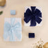 DORIS HOME 3 Rolls 2"x7Yd Fringe Chiffon Ribbon for Flower Bouquet, Handmade Dark Navy Blue Ribbon for Gift Wrapping, Frayed Edge Ribbon for Craft...
