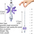 Rainbow Guardian Angel Crystal Suncatcher as Home/Car Decoration & Porch Decor & Hangings Crystal Glass Ornament (Purple)...