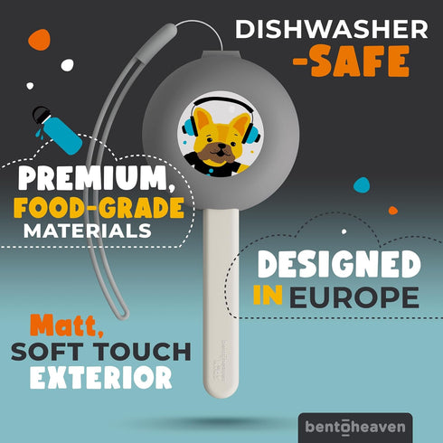 Bentoheaven Kids Travel Utensils with Case, Food-Grade Stainless Steel & BPA-Free Plastic, Travel Kid Cutlery Set, Dishwasher Safe Fork, Spoon & C...