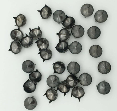100pcs 9mm Cones DIY Leathercraft Metal Punk Studs Rivet Spikes Nailheads (Gun Black)...
