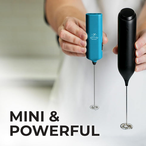 Zulay Kitchen Powerful Mini Milk Frother Handheld - Electric Hand Mixer - Portable Frother Wand for Coffee - Small Drink Blender for Lattes, Cappu...