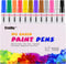 Paint Markers, 12 Pack Oil-Based Waterproof Quick Dry Permanent Paint Pen Set for Rocks Painting, Wood, Fabric, Plastic, Canvas, Glass, Mugs, Meta...