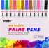 Paint Markers, 12 Pack Oil-Based Waterproof Quick Dry Permanent Paint Pen Set for Rocks Painting, Wood, Fabric, Plastic, Canvas, Glass, Mugs, Meta...