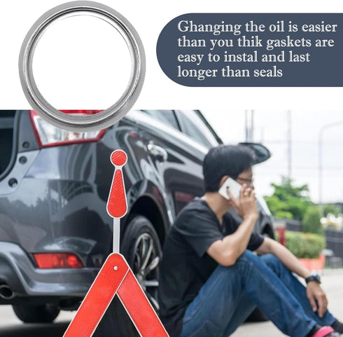 12 PCS Car Oil Drain Screw Washer, M16 Gearbox Oil Drain Plug Anti-Pressure Metal Washer, Replacement OEM 11126AA000 Parts, for Subaru Baja Forest...