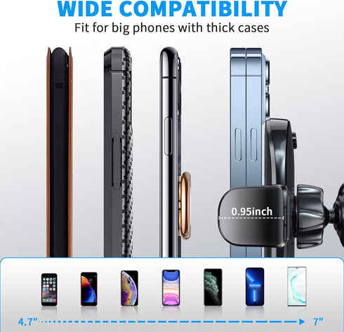 APPS2Car Suction Cup Phone Mount, Windshield/Dashboard/Air Vent Suction Car Phone Holder Mount with Sticky Gel Pad, Compatible with iPhone, Samsun...