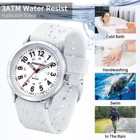 Women Watch for Nurse Watch Medical Professionals,Unisex Men Watch for Women Teenagers,Silicone Band(Gift Different Color Band),Luminous Resistant...