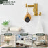 Angle Simple 3 Arms Towel Hook Brushed Gold, 304 Stainless Steel Swivel Triple Towel Holder, Folding Bathroom Hook, Wall Mount...
