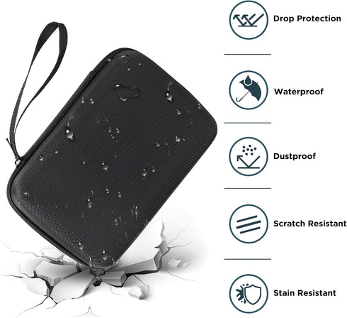 SUPVAN T50M PRO & Plus Nylon Hard Protective Travel Case, Waterproof Shockproof Scratch Resistant Carrying Case for External Hard Drive, Power Ban...