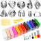 Yayatty 61 PCS Polymer Clay Earring Kit, 24 PCS Polymer Clay Earring Cutters Molds, 12 Color Modeling Soft Clay with Rollers, Ear Hooks for Polyme...
