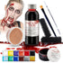 Special Effects SFX Halloween Makeup Kit - Fake Blood + Coagulated Blood Gel + 12 Colors Bruise Makeup Face Body Painting Palette with Brush + Sca...