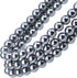 100Pcs Natural Crystal Beads Stone Gemstone Round Loose Energy Healing Beads with Free Crystal Stretch Cord for Jewelry Making (Hematite, 8MM)...