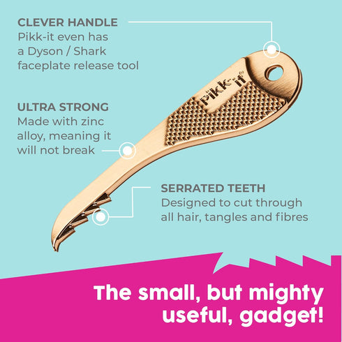 Pikk-it® Amazing Tool for Your Vacuum That Removes Tangled Hair in Seconds, Improves Cleaning Power & Efficiency. Great on Pet & Human Hair, Super...