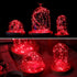 YKB 6 Pack Red LED Fairy Starry String Lights with 20 Mini LEDs on 6.6FT/2M Copper Wire, Fairy Lights Powered by 2xCR2032(Incl) Batteries, for Wed...
