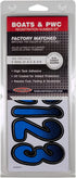 Hardline Products Series 200 Factory Matched 3-Inch Boat & PWC Registration Number Kit, Blue/Black - BLBKG200...