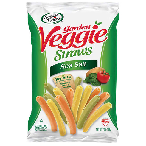 Sensible Portions Garden Veggie Sea Salt Straws, 7 oz...