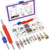 Swpeet 78Pcs R12 R134a Valve Cores Repair Kit, Including Assortment R12 R134a Air Conditioning Valve Core Refrigeration Tire Stem Cap with Remover...
