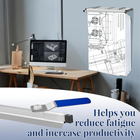 Hanging Clamps Blueprint Power Wrench Stainless Steel Document Tool, 0.98 x 7.87 Inch...