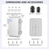 Waterproof Outdoor IP67 Junction Box (5.9"x3.9"x2.8") with Mounting Plate, Hinged Grey Cover and Wall Brackets - Weatherproof ABS Plastic Electric...