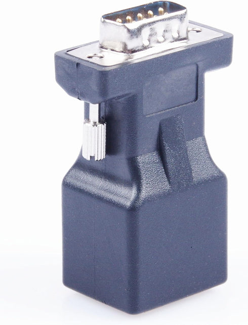 DB9 RS232 COM Male Port to RJ45 Female Connector Card DB9 Serial Port Extender to LAN CAT5 CAT6 RJ45 Network Ethernet Cable Adapter...