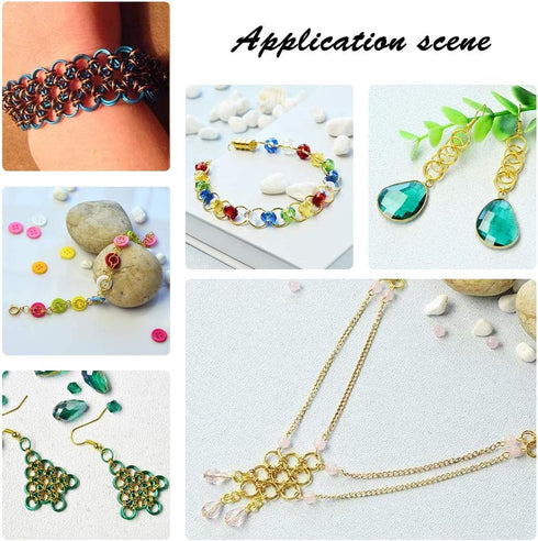PH PandaHall 15 Color 10mm Open Jump Rings, 1950pcs Aluminum Jump Rings for Choker Necklaces Bracelet Chain Maille Chainmail Jewelry Making...