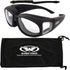 Global Vision Motorcycle Safety Sunglasses Fits Over Glasses Clear Lenses Meets ANSI Z87.1 Standards For Safety Eyewear Has Soft Airy Foam Padding...