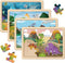 Puzzles for Kids Ages 4-6, 4 Pack Wooden Jigsaw Puzzles with 24 Pieces Each, Dinosaur Puzzle Preschool Educational Learning Toys Set for Boys and ...