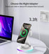 3 in 1 Mag-Safe Charger Stand, Magnetic Foldable Wireless Charging Station for Apple, Rotating & Light Adjust, Compatible with iPhone 15/14/13/12 ...