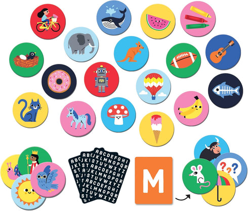 Mudpuppy ABC Spot Me Game from Fast Acting Alphabet Game, includes 60 Icon Tiles, 26 ABC Cards, Fabric Bag & Instructions, Perfect for Game Nights...