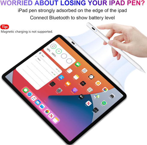 Pencil 1st Generation for iPad (USB-C 10 Min Quick Charge), Professional Student Pencil for iPad with Palm Rejection & Tlit, Stylus Pen for iPad 6...