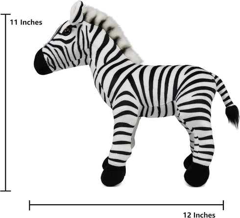 Ice King Bear Wild Animal Stuffed Animals Zoo Family Plush Toy (Zebra 11 Inches)...