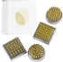 Wazakura 4PCS Mini Ikebana Kenzan Japanese Flower Holder, Made in Japan, Floral Arranging Pin Frog, Round Square - 1"(24mm) Brass...