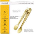 6PCS Mini Serving Tongs 4 Inches Small Rose Sugar Cube Tongs (Gold)...