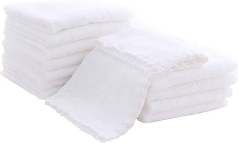 12 Pack Baby Washcloths - Extra Absorbent and Soft Wash Clothes for Newborns, Infants and Toddlers (White)...