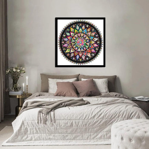 5D Mandala Diamond Painting Kits for Adults, DIY Diamond Art Full Drill Cross Stitch Embroidery Crafts, Mosaic Making, Home Decor (14 x 14 in) (C ...