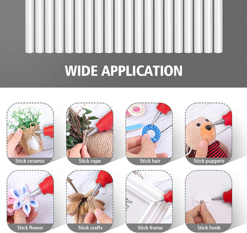LIVOWALNY Mini Hot Glue Gun Sticks, 20 PCS 5.9" Length 0.27" Diameter Hot Melt Glue Gun Sticks, Hot Glue Adhesive - Compatible with Most Glue Guns...