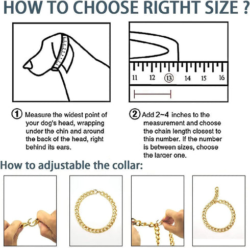 Red Dog Chain Collar-3/4 Inch ?20mm? Width Cuban Link Durable Dog Necklace, Cute Fashion Pet Collar for Pit Bulldog, Light Metal Jewelry Bold Chai...