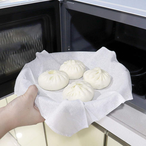 5pcs Yarn Fabric Breathable Bamboo Steamer Cloth Steamed Rice Dumplings with Non-Stick Gauze Filter Drawer Fabric Steamer...